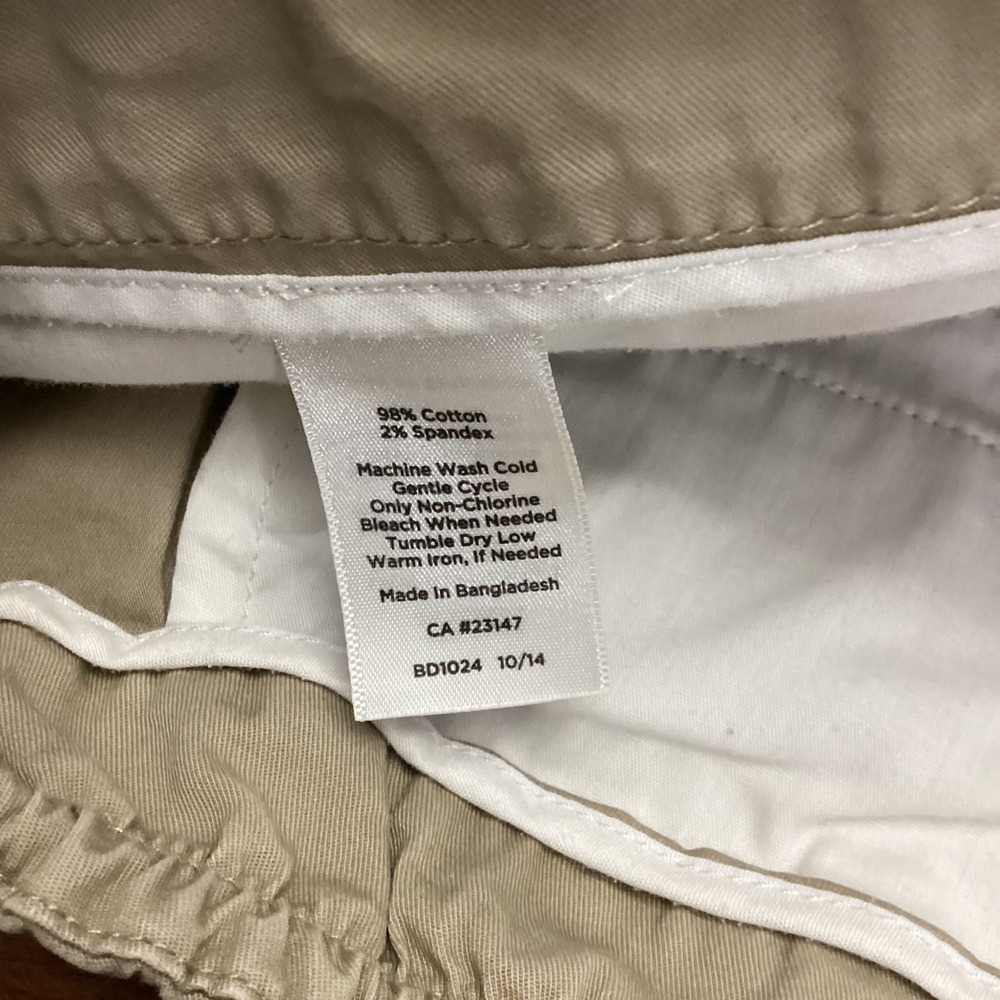 Talbots Woman Heritage Tan Khaki Crop Pants Plus Size 14W Cotton Stretch Casual - Picture 4 of 9